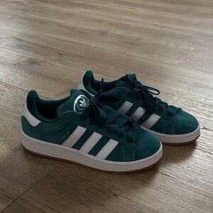 adidas Campus Sneakers Teal Green with White Stripes